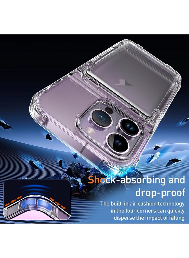 اس-توب جراب لهاتف iPhone 14 Pro، جراب هاتف شفاف للغاية مزود بفتحة للبطاقة - Image 3