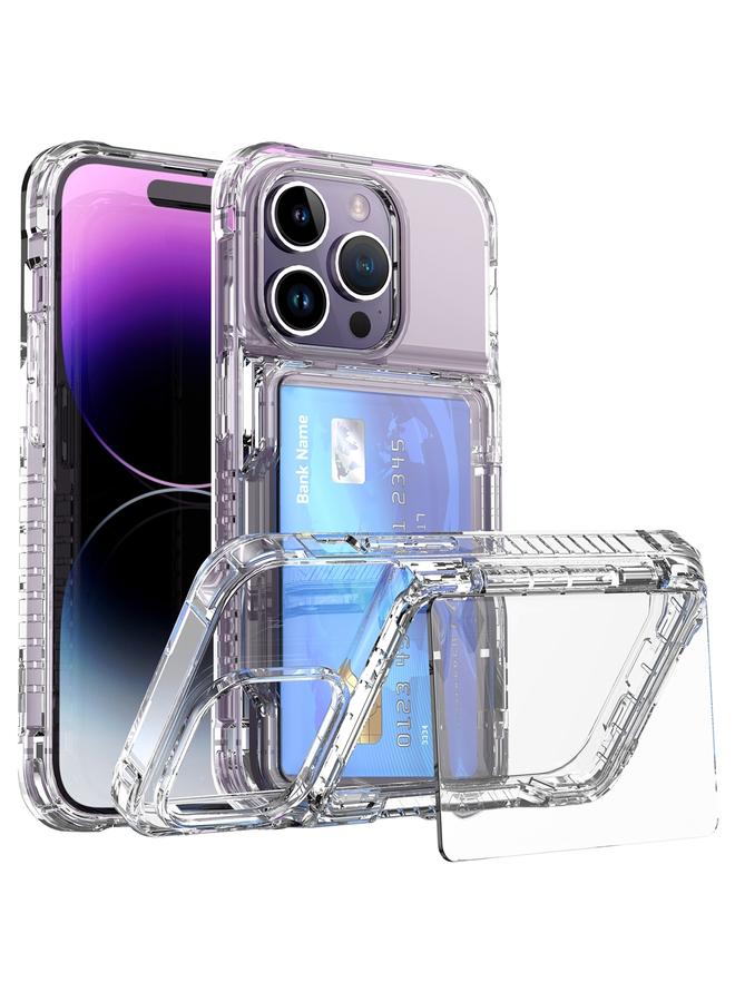 اس-توب جراب لهاتف iPhone 14 Pro، جراب هاتف شفاف للغاية مزود بفتحة للبطاقة - Image 1
