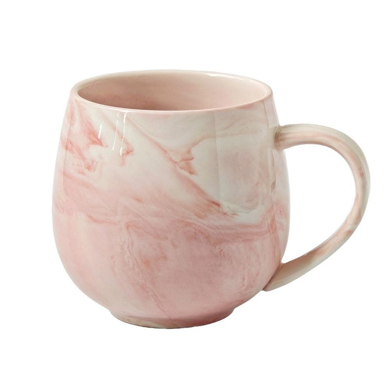 CDFZJC 10 oz Marble Ceramic Coffee Mug Pink Cappuccino Mug Espresso Cup Tea Latte Mugs Lightweight Gifts for Women Birthday Christmas Wedding Dishwasher & Microwave Safe - Image 5