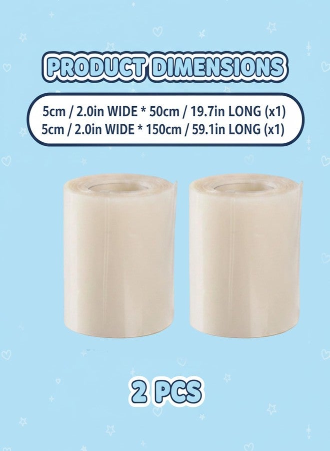 Vihaanta 2PCS Hydrocolloid Roll, Hydrocolloid Tape Roll for Blister Protection and Acne Treatment, Waterproof Hydrocolloid Dressing, Self-Adhesive Hydrocolloid Bandage (50 cm x 50 cm and 50 cm x 150 cm) - Image 2