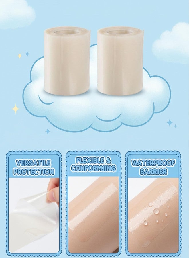 Vihaanta 2PCS Hydrocolloid Roll, Hydrocolloid Tape Roll for Blister Protection and Acne Treatment, Waterproof Hydrocolloid Dressing, Self-Adhesive Hydrocolloid Bandage (50 cm x 50 cm and 50 cm x 150 cm) - Image 3