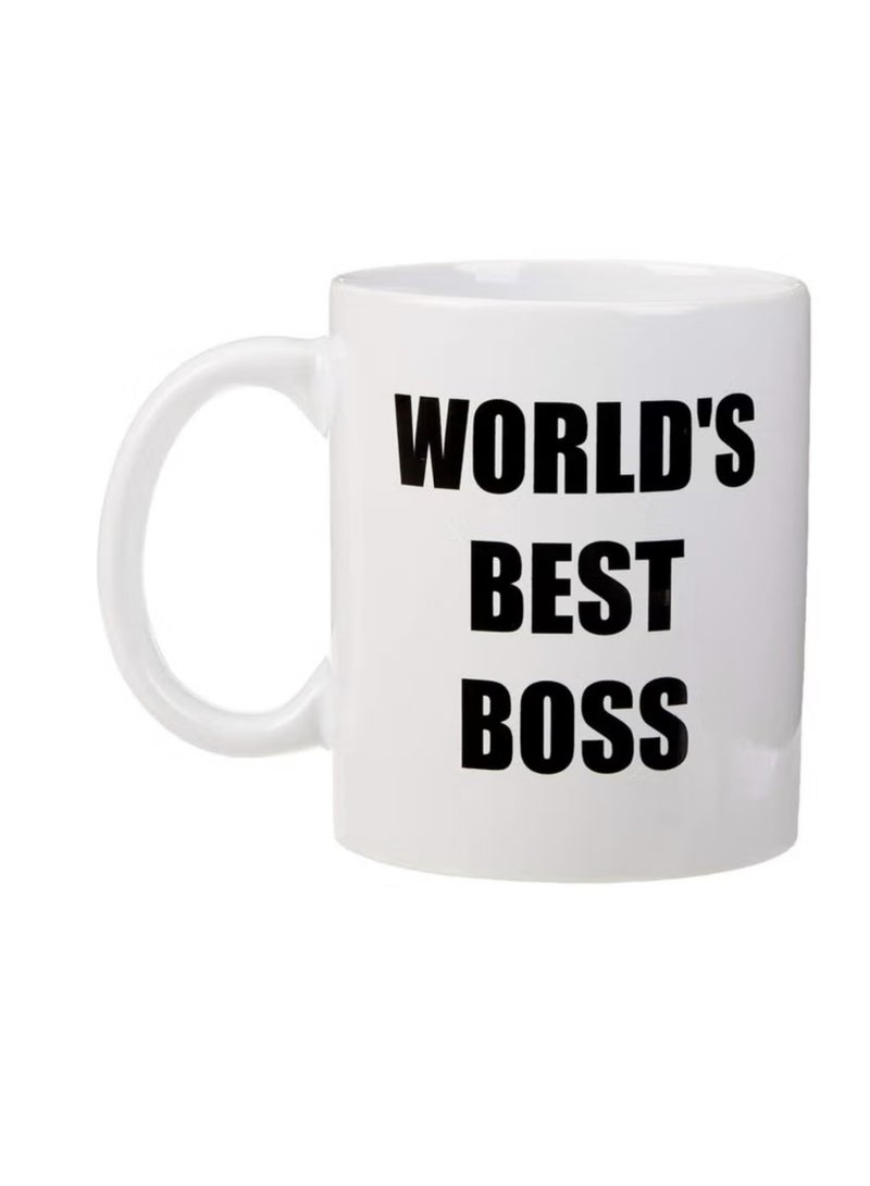 كافيه كوب سيراميك فريد من نوعه (أفضل رئيس في العالم) للشاي والقهوة بمقبض - Image 1