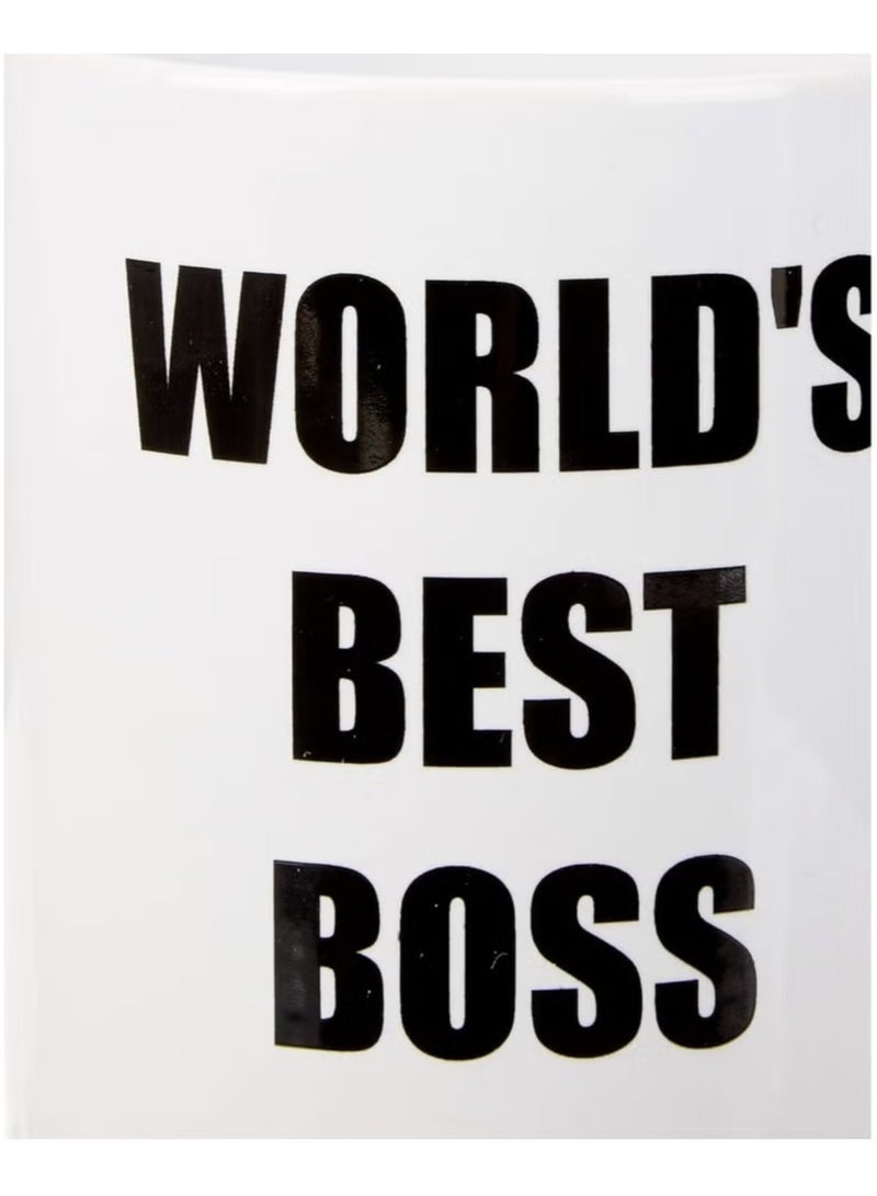 كافيه كوب سيراميك فريد من نوعه (أفضل رئيس في العالم) للشاي والقهوة بمقبض - Image 2