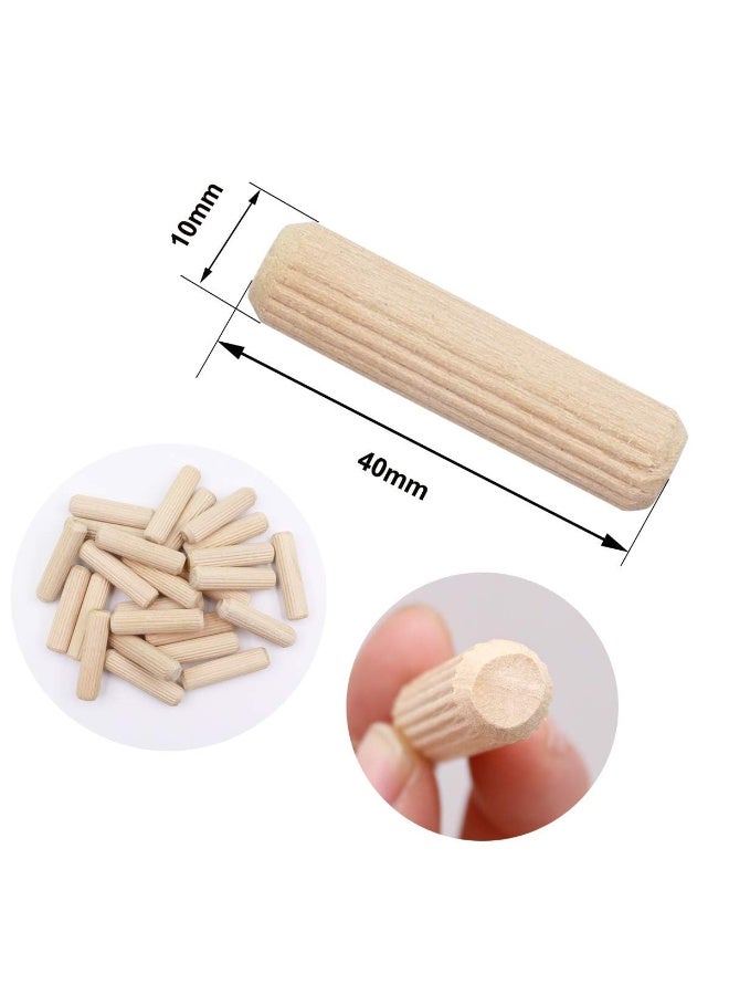 Wood Dowels Hard Wood Grooved Plugs Furniture Woodwork Grooved Fluted Pin Craft for Grooved Fluted, Craft, DIY, Carpentry (Made In Turkey) (10 x 40 mm, 100 Pcs) - Image 4