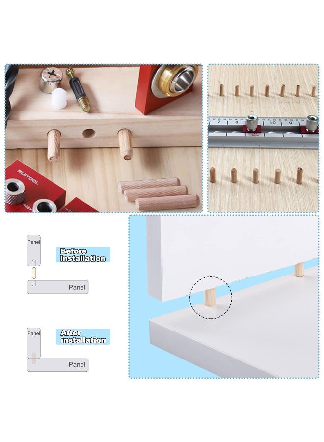 Wood Dowels Hard Wood Grooved Plugs Furniture Woodwork Grooved Fluted Pin Craft for Grooved Fluted, Craft, DIY, Carpentry (Made In Turkey) (10 x 40 mm, 100 Pcs) - Image 5
