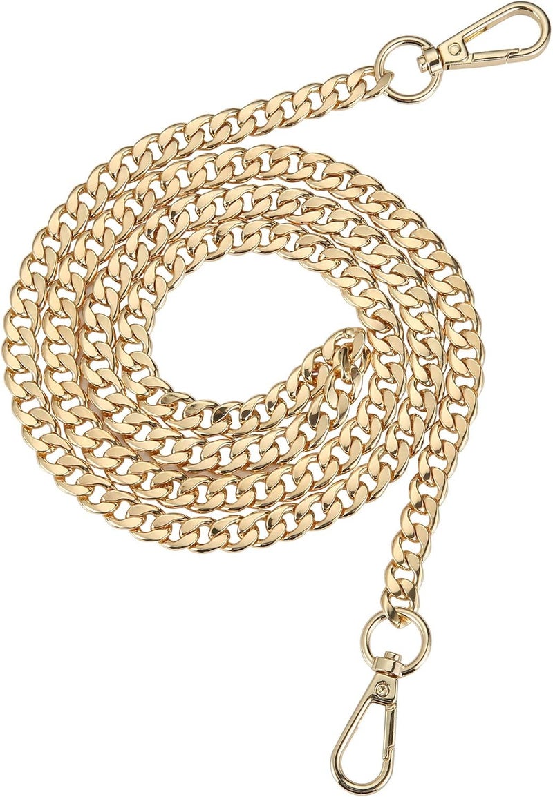 UTreers Purse Chain Strap Crossbody Bag Chains Strap Handbag Chain Replacement Leather Chain Straps 47.2" - Image 1