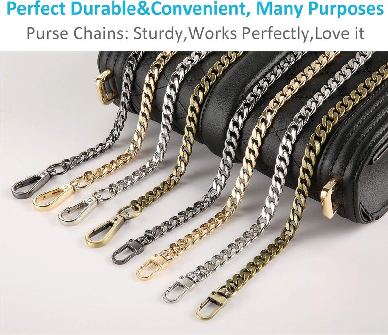 UTreers Purse Chain Strap Crossbody Bag Chains Strap Handbag Chain Replacement Leather Chain Straps 47.2" - Image 4