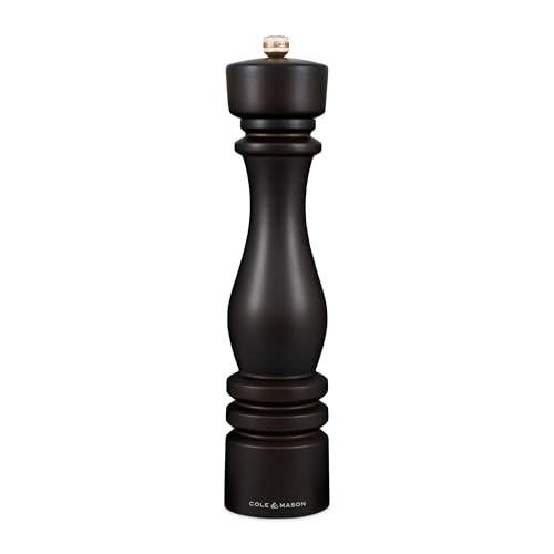 COLE & MASON Cole Mason London Refillable Spice Mill Kitchen Home Accessory Table Salt Grinder Salt Mill with Ceramic Mechanism 11 Chocolate Wood - Image 1
