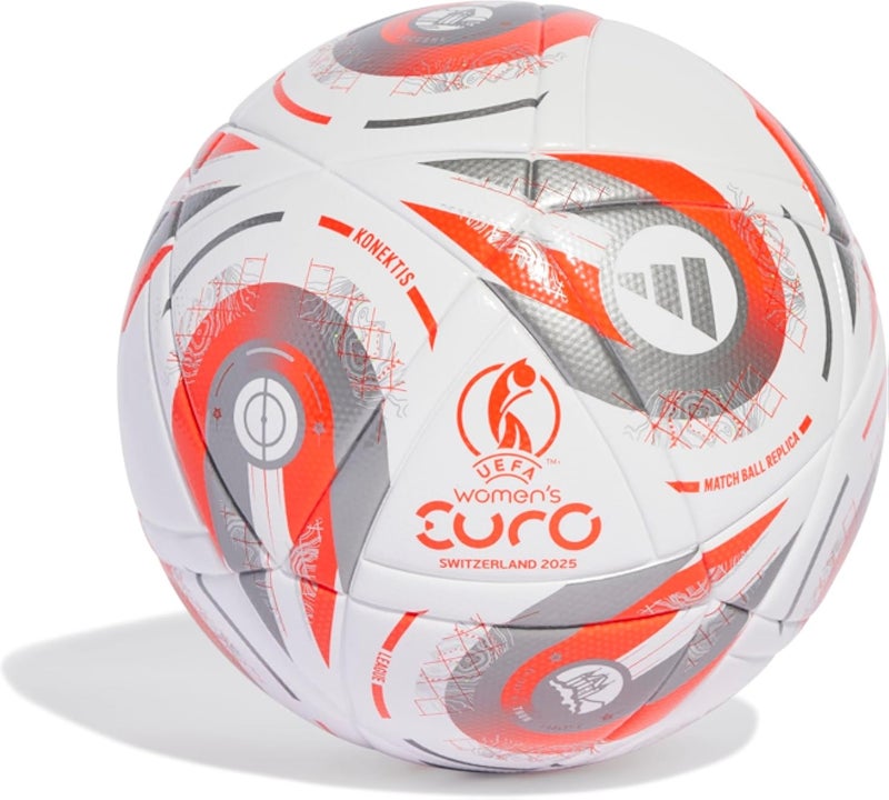 Adidas Womens Euro25 Lge Final Ball For Unisex White 4