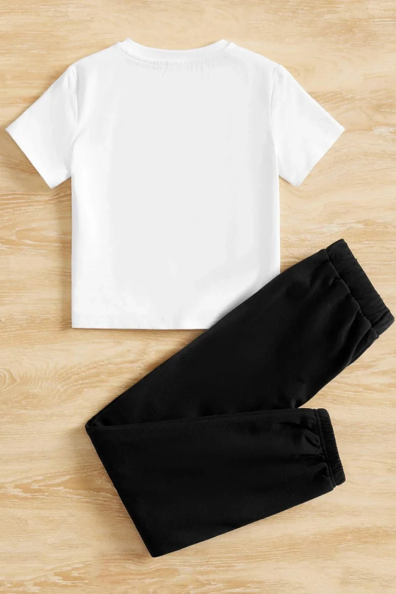 ONLYTRENDWEAR Kids Michelangelo Bottom - Top Tracksuit Set 3-4 Years Old White