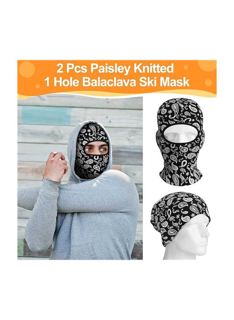 KASTWAVE Face Mask Hood, 2 Pcs Knitted Balaclava Ski Masks - Full Face Coverage for Winter Warmth in Outdoor Sports. Knitted Sports Masks for Men and Women - Image 5