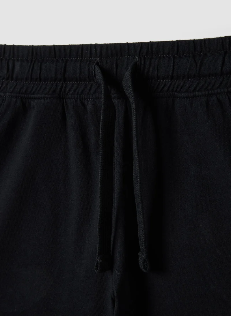 Ovs  OVS Boysâ€™ Black 100% Cotton Regular-Fit Shorts for Men | Best Price UAE