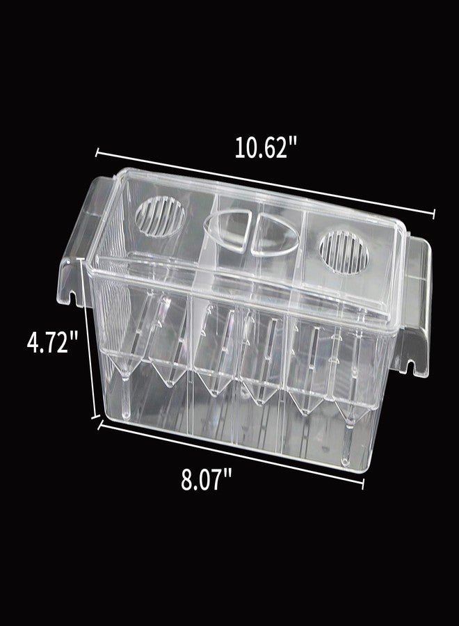 PENCK Fish Breeding Box for Aquarium, Acrylic Plastic Breeder Box for Fish Tank, Baby Snails Fishes Shrimp Clownfish Nursery Container, Fish Hatchery Incubator with Suction Cups - Image 2