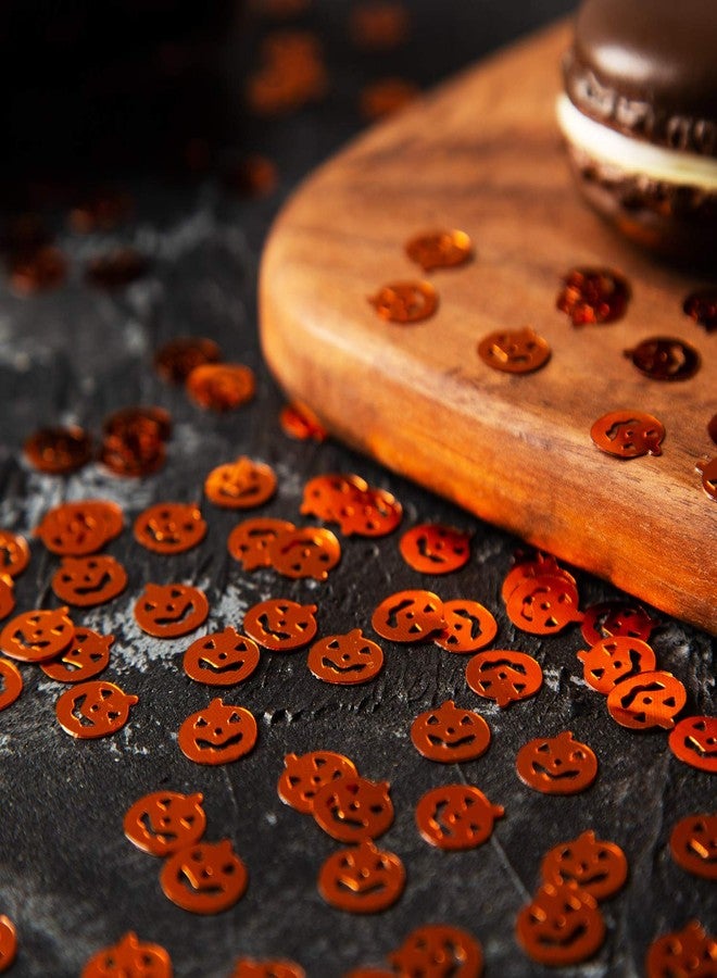EMAAN Exquisite Halloween Confetti Small Pumpkin Sequins, Halloween Table Sprinkle (Orange) - Image 2