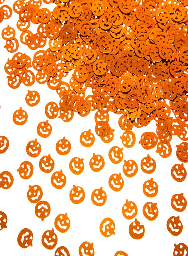 EMAAN Exquisite Halloween Confetti Small Pumpkin Sequins, Halloween Table Sprinkle (Orange) - Image 1