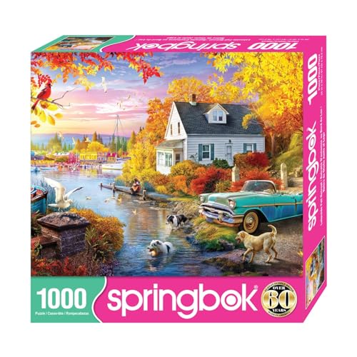 Springboks Lakeside Fall Retreat 1000 Piece Puzzle for Adults Takes You On a Wonderful Lakeside Escape - Image 5