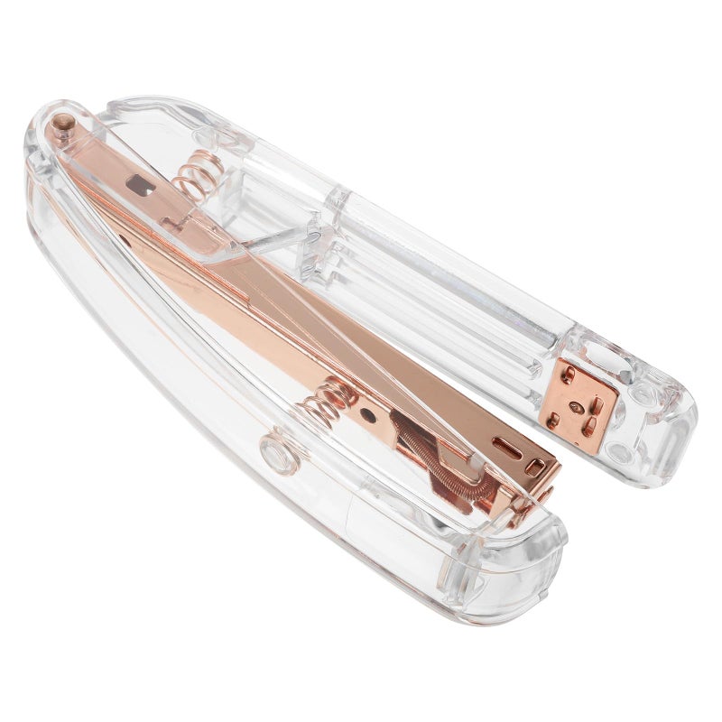 Rose Gold Portable Plastic Stapler Binding Machine For School Office Paper - Image 2