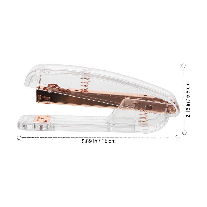 Rose Gold Portable Plastic Stapler Binding Machine For School Office Paper - Image 3