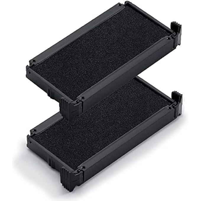 REPLACEMENT INK PADS 6/4911 - PACK OF 2 - BLACK INK - SUITABLE FOR PRINTY 4911, 4911 TYPO, 4951, 4822, 4800, 4820 AND 4846 - Image 1