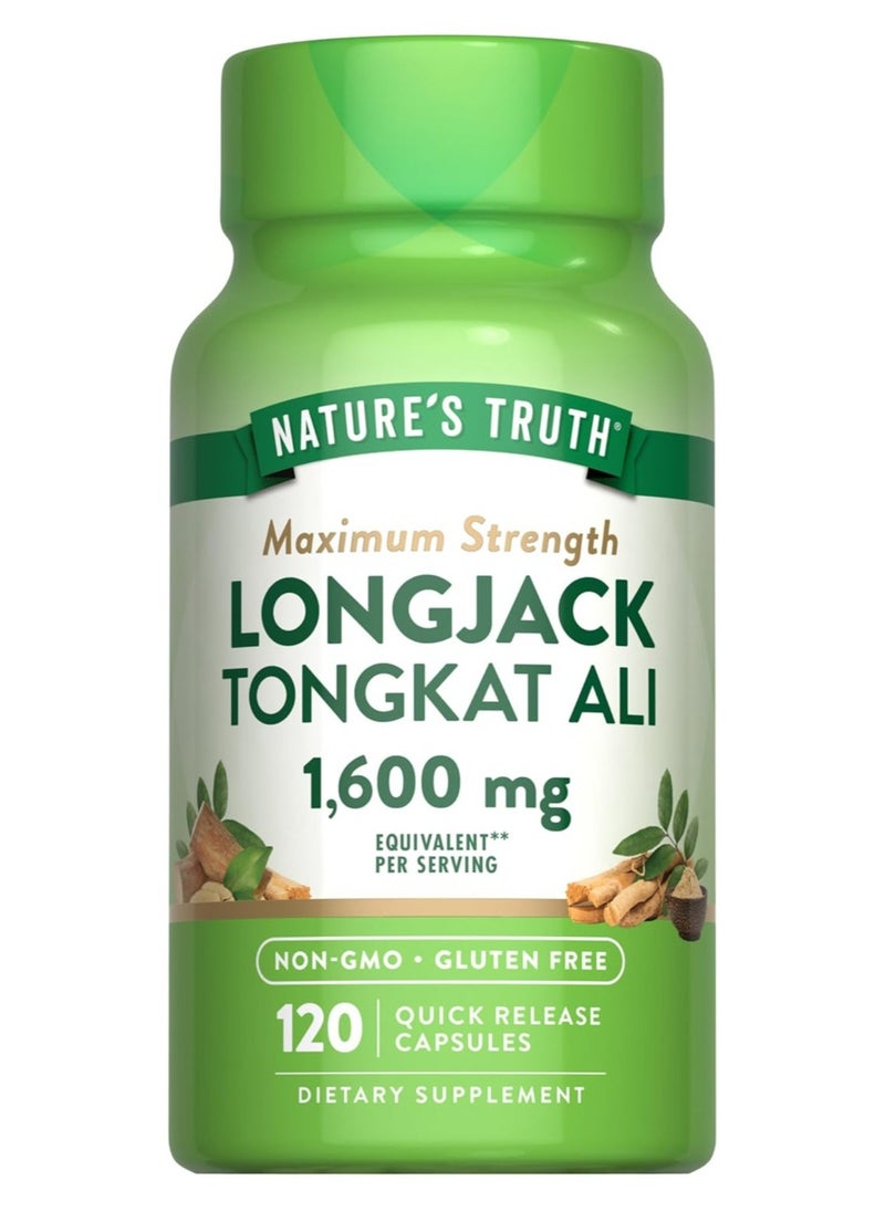 Nature's Truth - Longjack Tongkat Ali, 1600 mg - 120 Capsules - Image 1