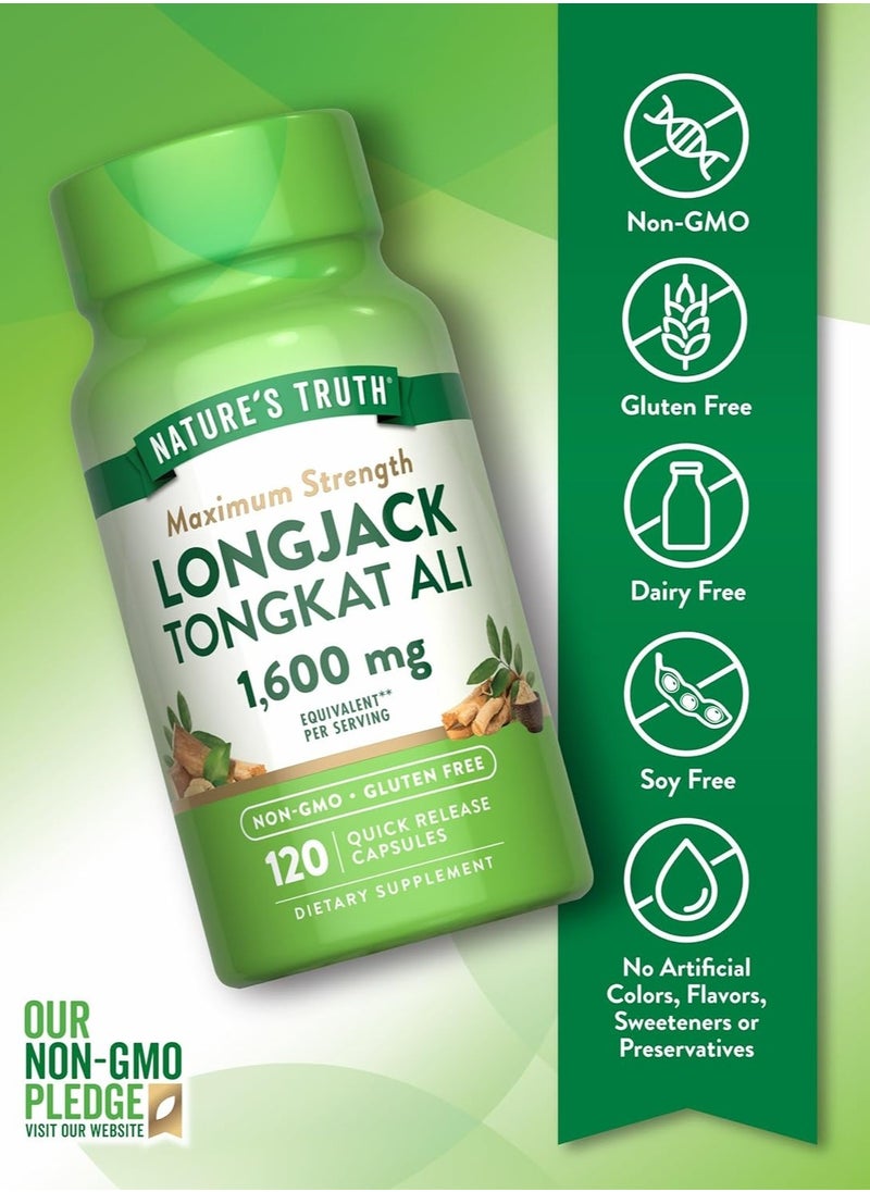 Nature's Truth - Longjack Tongkat Ali, 1600 mg - 120 Capsules - Image 1