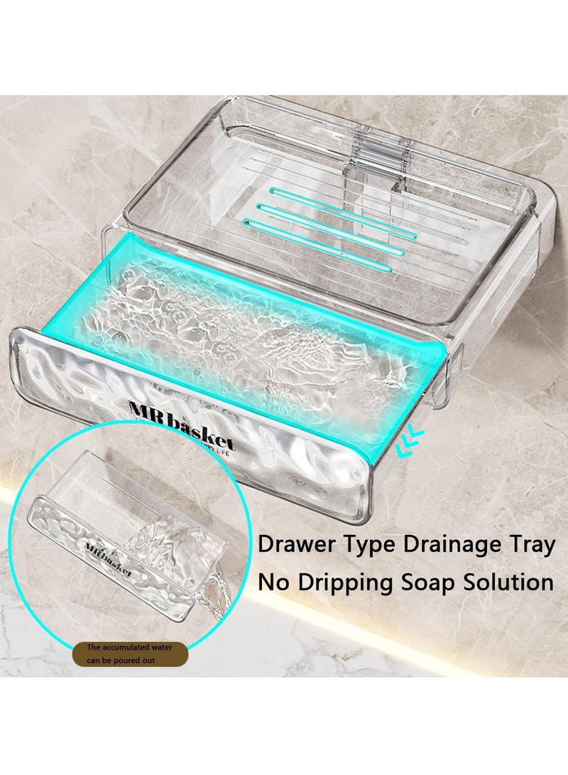 Soap Holder, Soap Rack, Suction Soap Dish, Shower Caddy, Bathroom Storage Organizer - Image 2