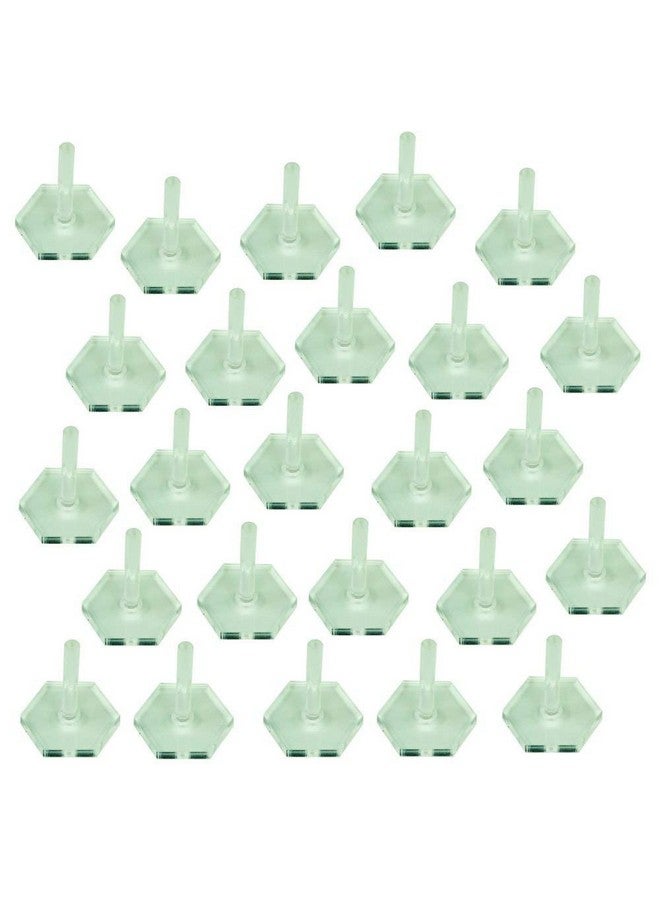 LITKO Acrylic Flight Stands | Hexagon | 3mm Clear Hexagonal Flight Base with Flight Peg (1-inch) - Image 1
