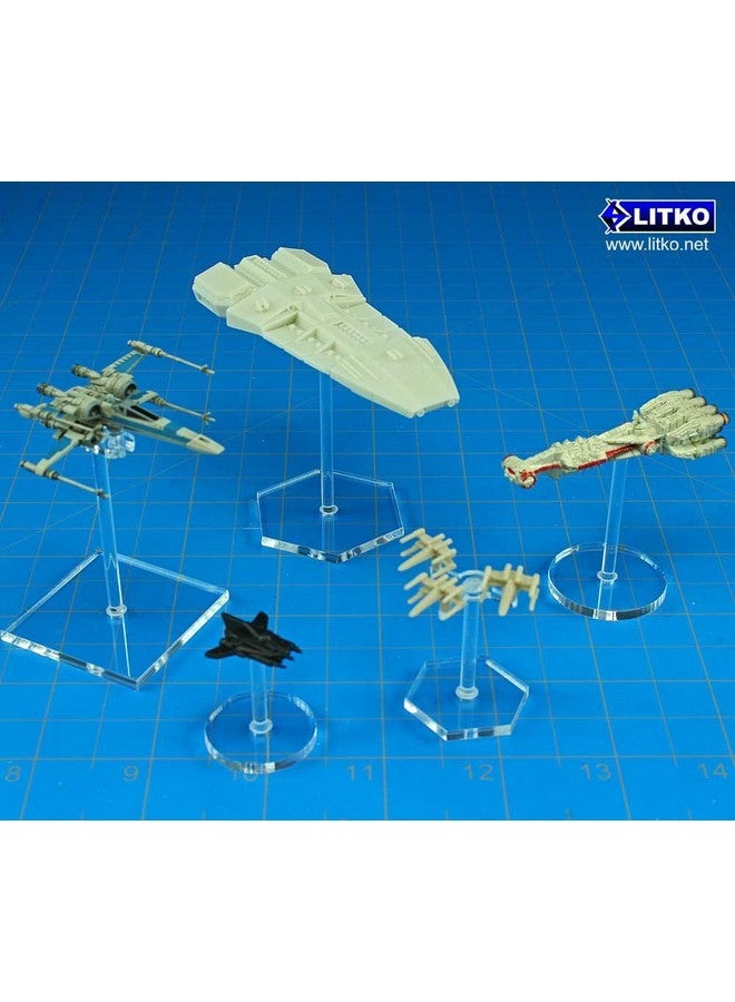 LITKO Acrylic Flight Stands | Hexagon | 3mm Clear Hexagonal Flight Base with Flight Peg (1-inch) - Image 4
