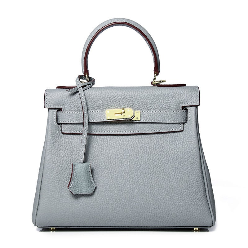 Genuine Leather Kelly Bag – Handmade Top Layer Cowhide Crossbody Handbag for Women - Image 1