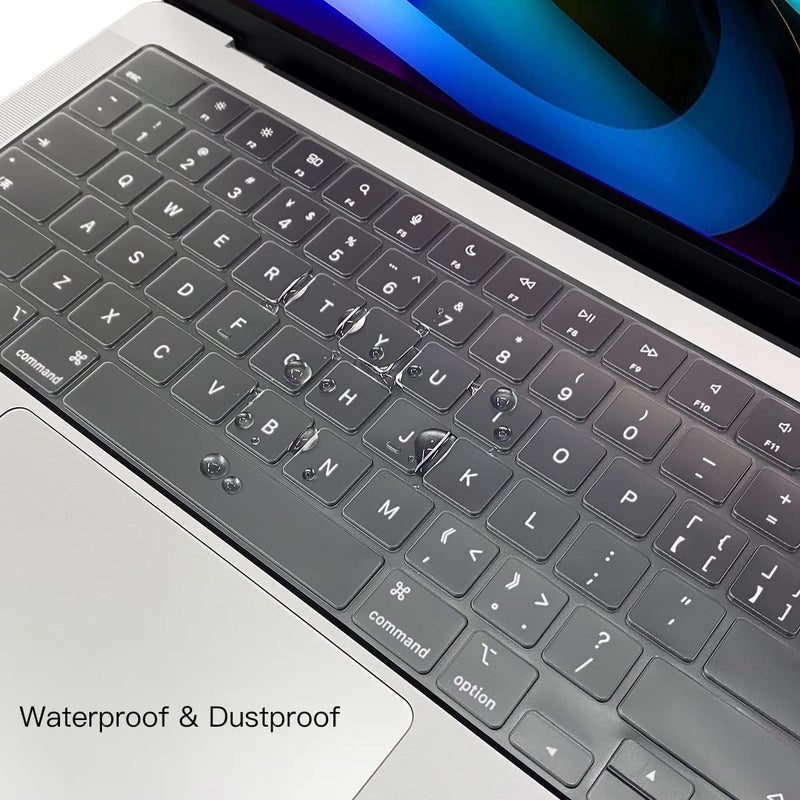 Raya Premium Keyboard Cover for 2021-2025 Release MacBook Air 13.6 inch [A3240 A3113 A2681 M2/M3/M4] & MacBook Air 15.3 inch [A3241 A3114 A2941 M2/M3/M4] Keyboard Protector Skin (TPU Clear) - Image 3