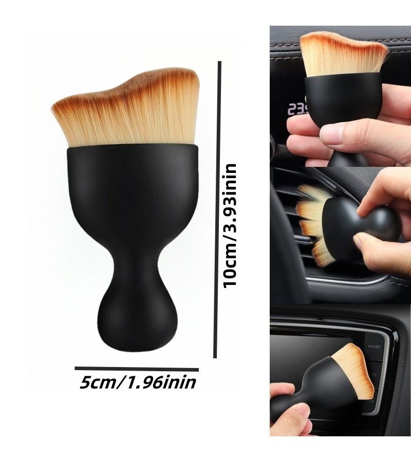 5Pcs Car Detailing Brush Set Ultra Soft Bristles Ergonomic Black Handle For Interior Dusting Alloy Wheel Cleaning And Car Wash - Image 2