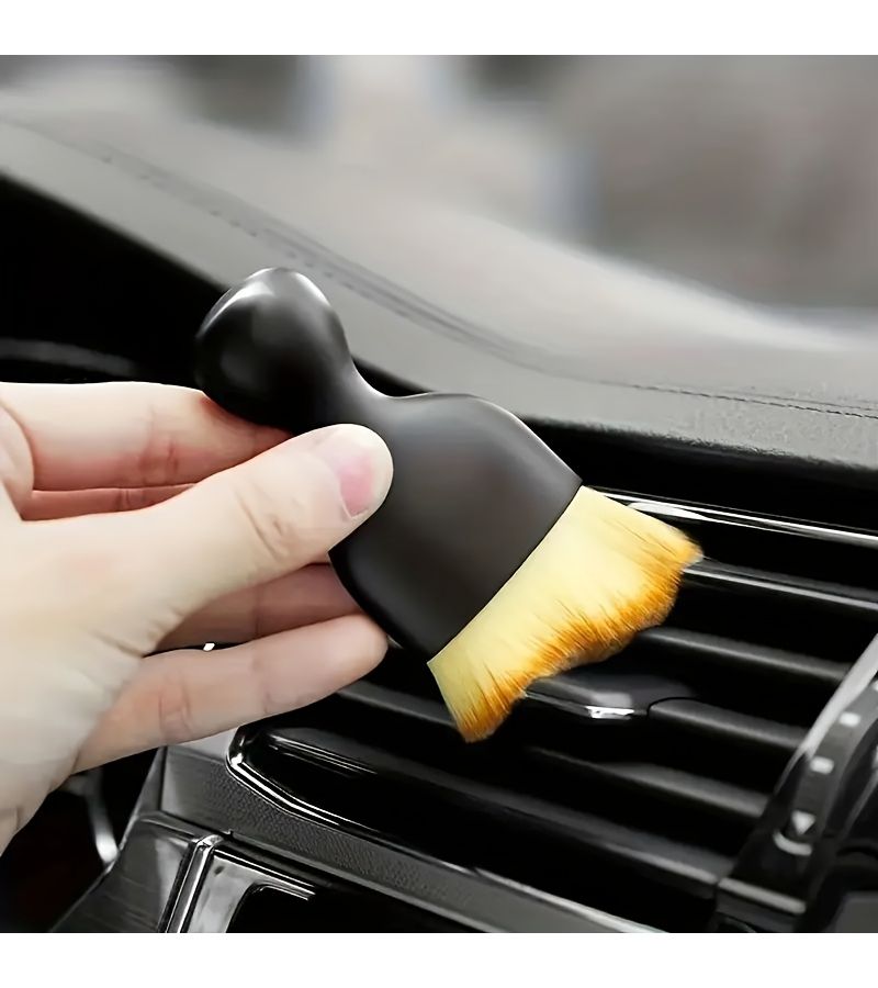 5Pcs Car Detailing Brush Set Ultra Soft Bristles Ergonomic Black Handle For Interior Dusting Alloy Wheel Cleaning And Car Wash - Image 4