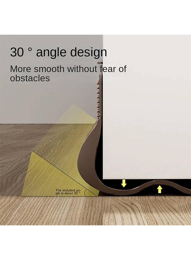 Under Door Draft Stopper 93cm, Weather Stripping Door Seal PVC Sweep Adhesive Cuttable Under-Door Stripping Exterior Interior Seal Noise Dust Stopper, Door Bottom Gap Filler Sealing Strip, Brown - Image 5