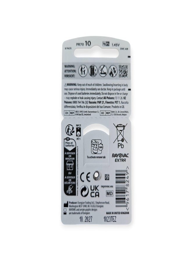 Rayovac 6 x RAYOVAC Extra Advanced with Active Core Technology 10 - the latest generation of hearing aid batteries - Image 2