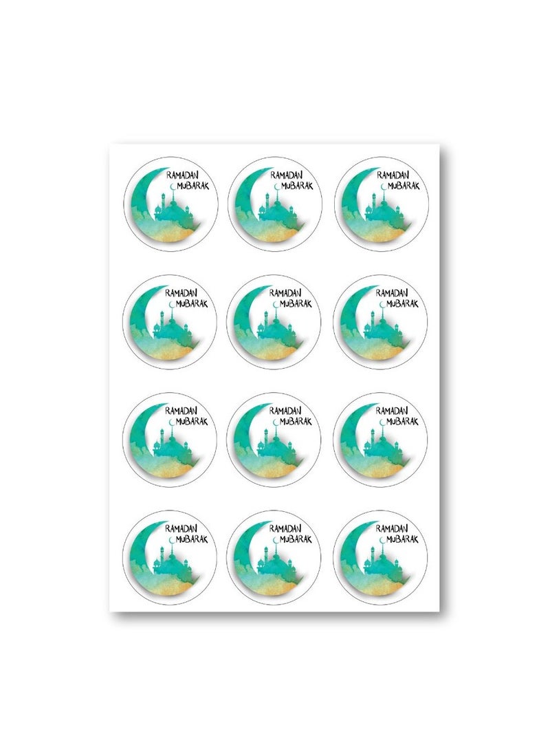 PRINTSHOP4ME - Ramadan Mubarak Vinyl Stickers for Gift Wrapping Design 12 - Image 1