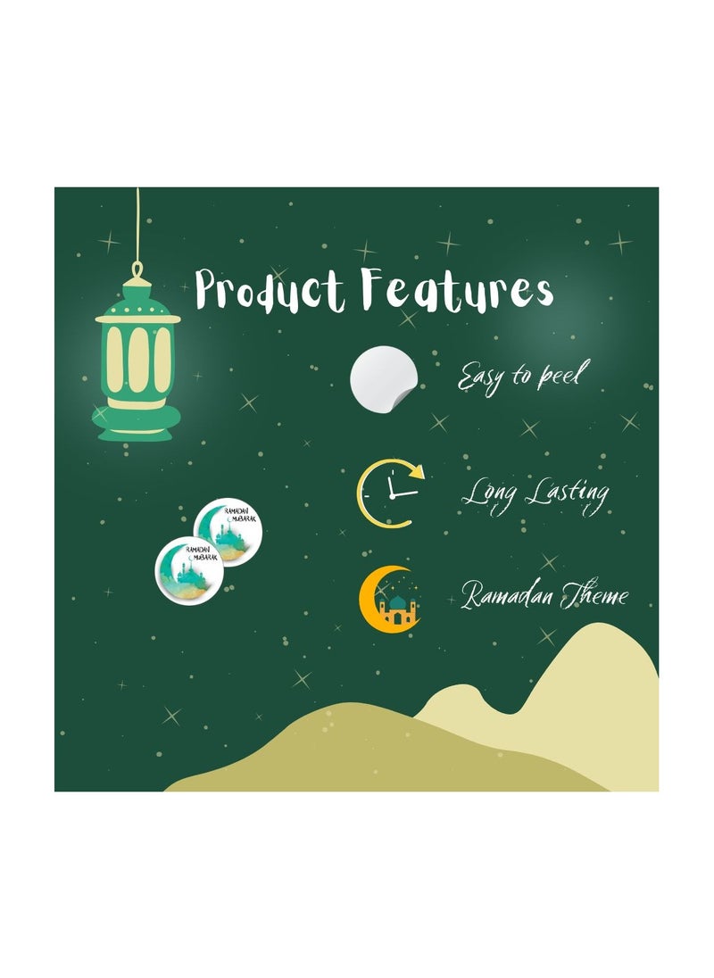PRINTSHOP4ME - Ramadan Mubarak Vinyl Stickers for Gift Wrapping Design 12 - Image 1