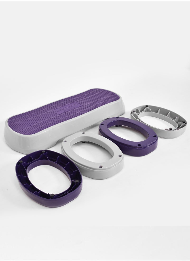 KANGAROO Step exercise staircase, purple, 3 adjustable levels With resistance rope gift  - Image 5