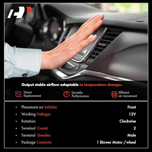 A-Premium HVAC Heater Blower Motor Assembly Compatible with Acura & Honda Vehicles - MDX 2014-2020, Passport 2019-2023, Pilot 2016-2022, Ridgeline 2017-2023 - Front Side, Replace# 79310TZ5A42 - Image 2