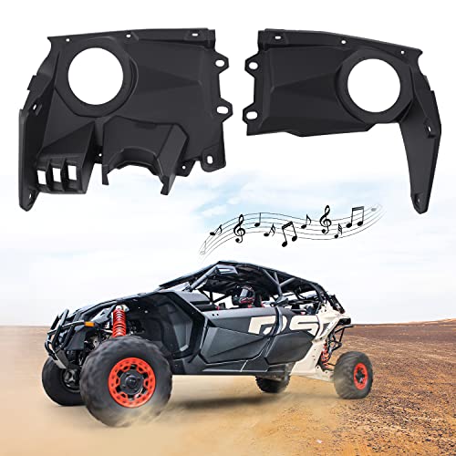 CUSAUTV Front Dash Speaker Pods Assembly Compatible with Can Am Maverick X3 / X3 Max 2017-2023 All Models Accessories 6.5 inch Stereo System Speaker Mount Enclosure Dash Panels (2PCS,LH+RH) - Image 1