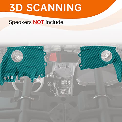 CUSAUTV Front Dash Speaker Pods Assembly Compatible with Can Am Maverick X3 / X3 Max 2017-2023 All Models Accessories 6.5 inch Stereo System Speaker Mount Enclosure Dash Panels (2PCS,LH+RH) - Image 3