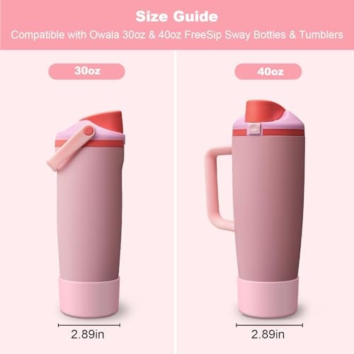 Beonsky 2PCS Silicone Boot for Owala FreeSip Sway 30oz 40oz, Anti-Slip Protective Sleeve for Owala 30oz 40oz FreeSip Tumbler - Stainless Steel Water Bottles Accessories - Image 2