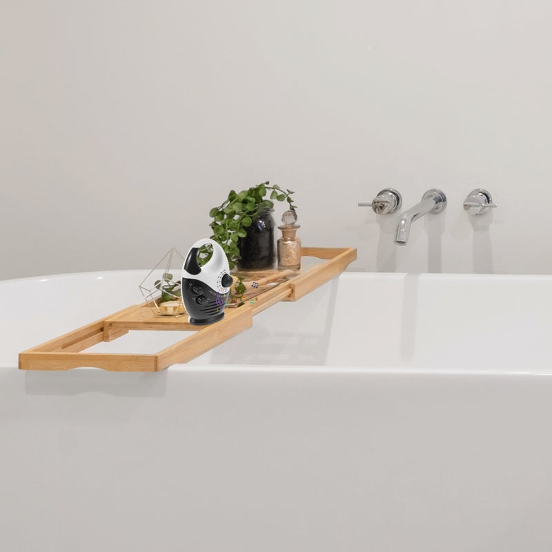 🚽 مكبر صوت حمام مقاوم للماء بمذياع أف أي صغير أسود قطعة واحدة - Image 4