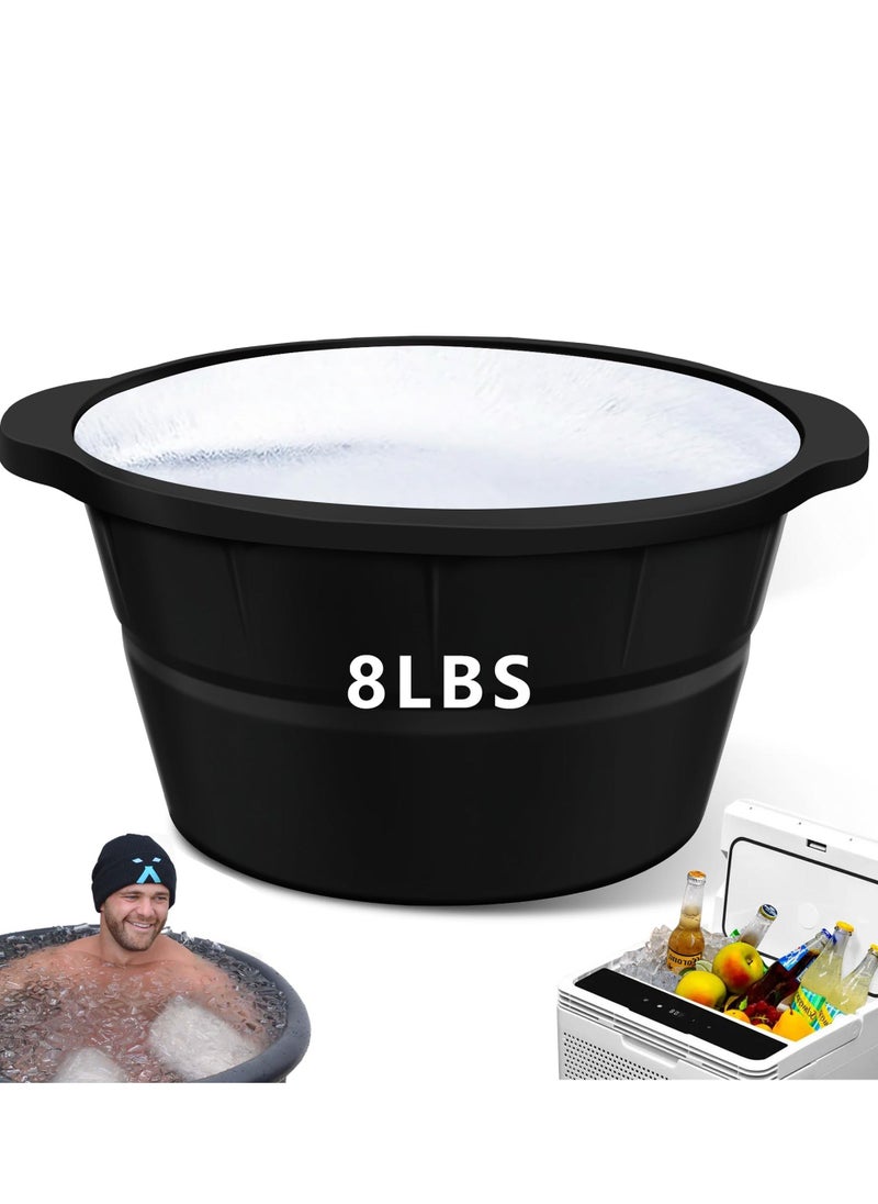 Generic - قالب مكعبات ثلج كبير جدًا، قالب مكعبات ثلج لحمام الثلج، 8 رطل من السيليكون القابل لإعادة الاستخدام، قالب مكعبات ثلج كبير جدًا، قالب ثلج ملحق، قالب ثلج كبير للغطس البارد أو المبردات، صينية ثلج كبيرة - Image 1