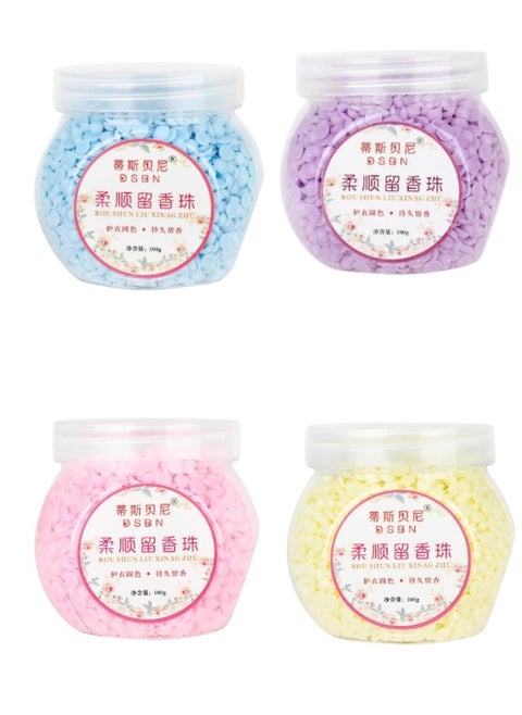 4pcs Clothes Freshener Granules 100g Per Box Clothes Freshener Granules Soft Deodorizer with Different Scents