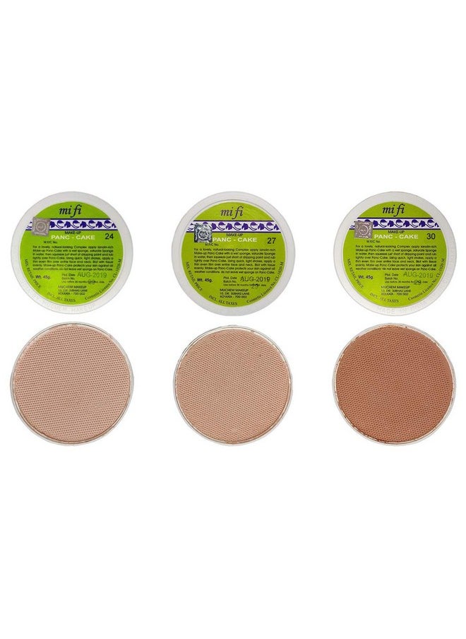 PMW Mifi Make Up Panc Cake Pack Of 3 3 Different Shades No24 27 30 Classical Dance Baratanatyam Kuchupudi Kathak Make Up 