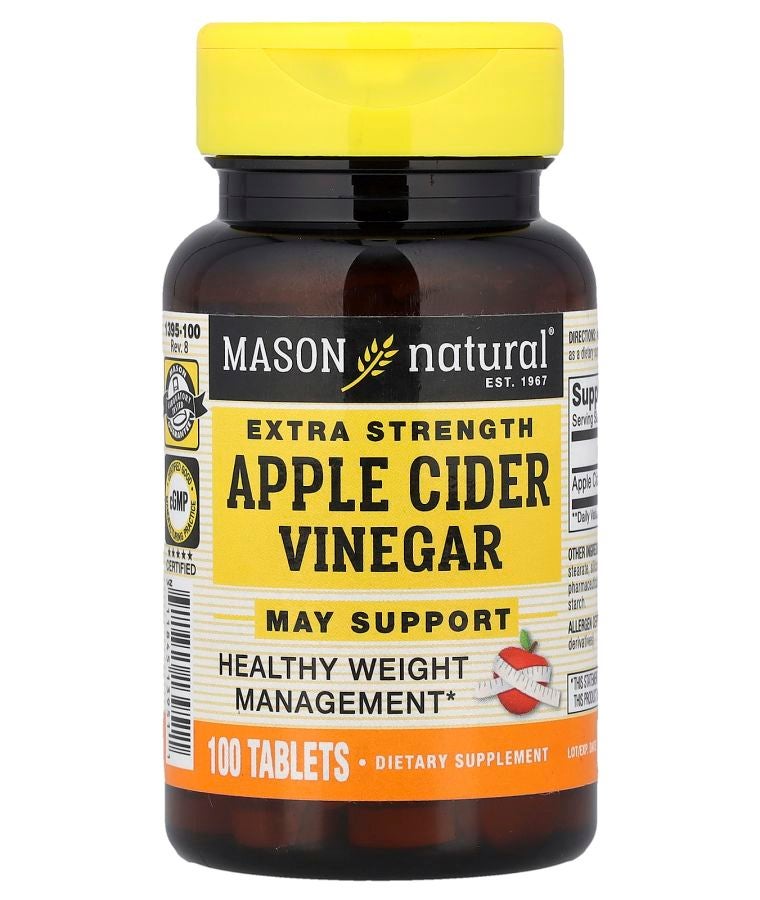 Mason Natural Apple Cider Vinegar 100 Tablets (500 mg per Tablet)