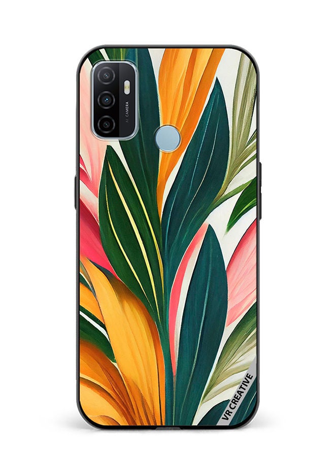 VR CREATIVE Protective Case Cover For Oppo A53 Backdrop Of Abstract Bright Style Flowers And Tropical Design Multicolour - Image 1