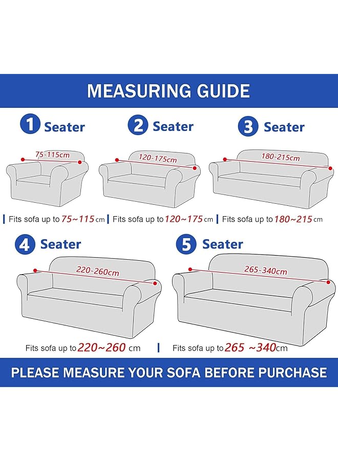 إيروريكس غطاء أريكة مخملي مع كيس وسادة واحد، غطاء أريكة مطاطي مضاد للانزلاق، مناسب للأريكة ذات المقعد الواحد أو على شكل حرف L، واقي أثاث للكلاب والحيوانات الأليفة والأطفال، أسود، مقعد واحد - Image 5
