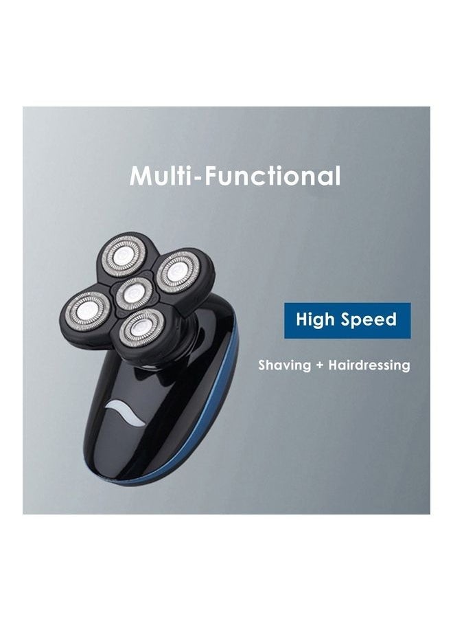 NIBEMINENT Men Electric Shaver Rechargeable Five-Blade Beard Hair Razor Black 12x9x9cm  - Image 2