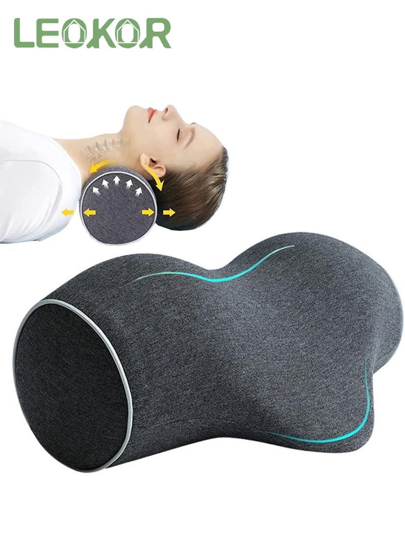 LEOKOR Neck Stretcher, Neck and Shoulder Relaxer,Cervical Pillow for Neck Pain Relief,Memory Foam Neck Stretcher Pillows with Pillowcase,Neck Support Traction Relaxer  - Image 1